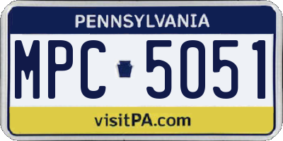 PA license plate MPC5051