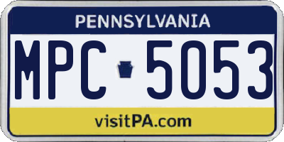 PA license plate MPC5053