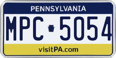 PA license plate MPC5054