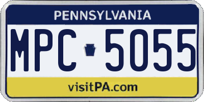 PA license plate MPC5055