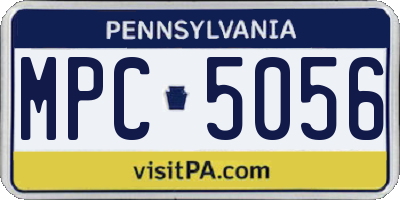 PA license plate MPC5056