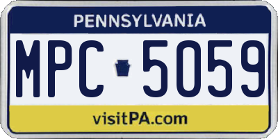 PA license plate MPC5059