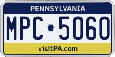 PA license plate MPC5060