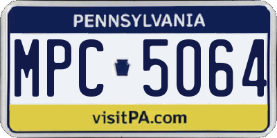 PA license plate MPC5064