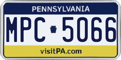 PA license plate MPC5066
