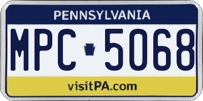 PA license plate MPC5068