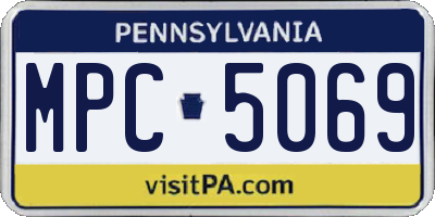 PA license plate MPC5069