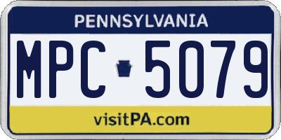 PA license plate MPC5079