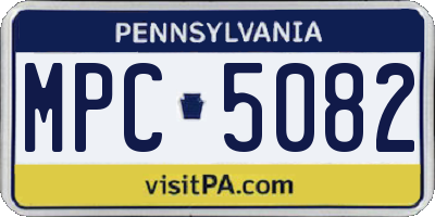 PA license plate MPC5082