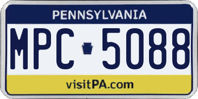 PA license plate MPC5088