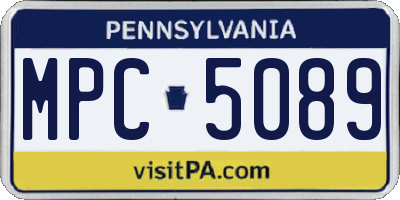 PA license plate MPC5089