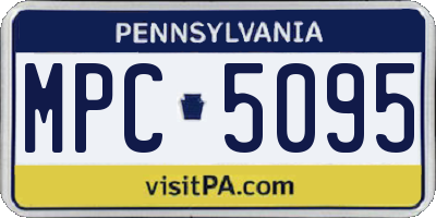 PA license plate MPC5095