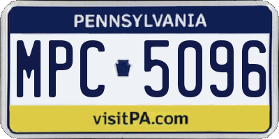 PA license plate MPC5096