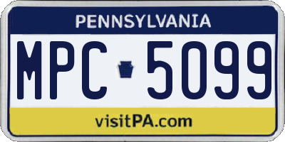 PA license plate MPC5099