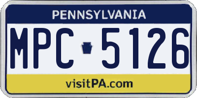 PA license plate MPC5126