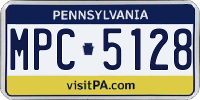 PA license plate MPC5128