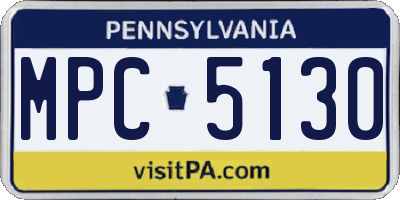 PA license plate MPC5130