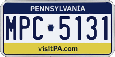 PA license plate MPC5131