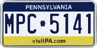 PA license plate MPC5141