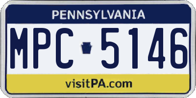 PA license plate MPC5146