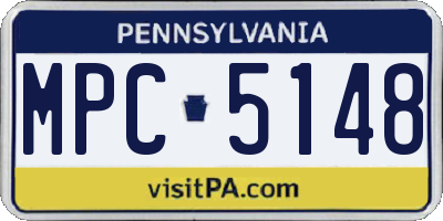 PA license plate MPC5148