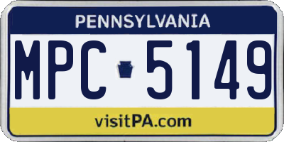 PA license plate MPC5149