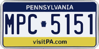 PA license plate MPC5151