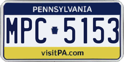 PA license plate MPC5153