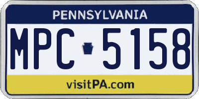 PA license plate MPC5158
