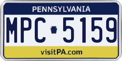 PA license plate MPC5159