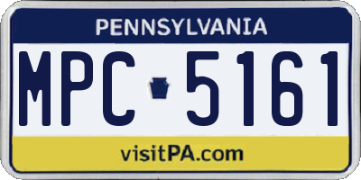 PA license plate MPC5161