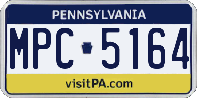 PA license plate MPC5164