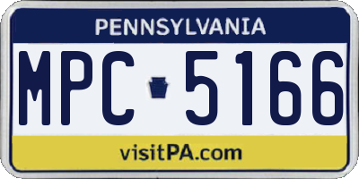 PA license plate MPC5166