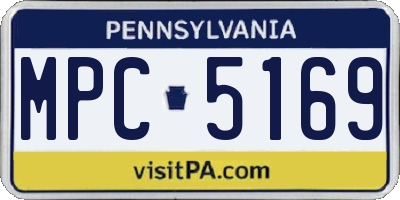 PA license plate MPC5169
