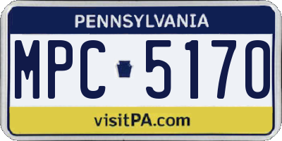 PA license plate MPC5170