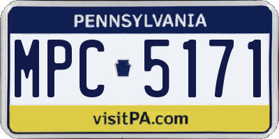 PA license plate MPC5171