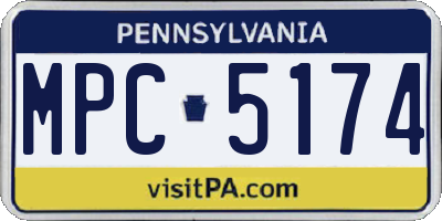 PA license plate MPC5174