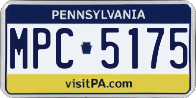 PA license plate MPC5175