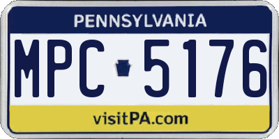 PA license plate MPC5176
