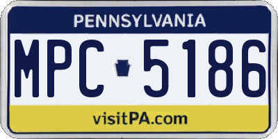 PA license plate MPC5186