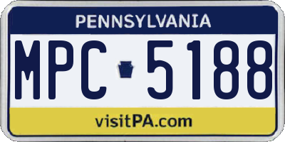 PA license plate MPC5188