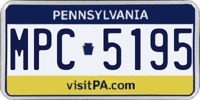 PA license plate MPC5195