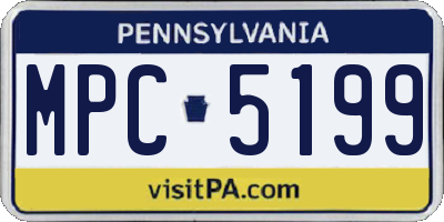 PA license plate MPC5199