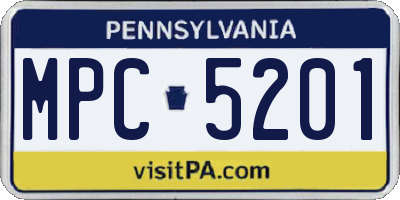 PA license plate MPC5201
