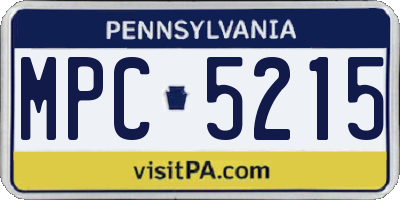 PA license plate MPC5215