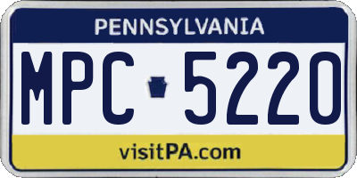 PA license plate MPC5220