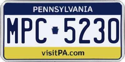 PA license plate MPC5230