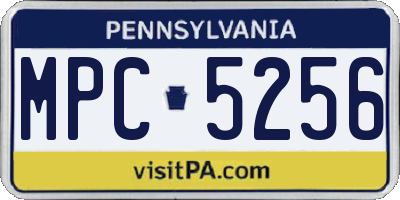 PA license plate MPC5256