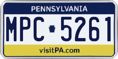 PA license plate MPC5261