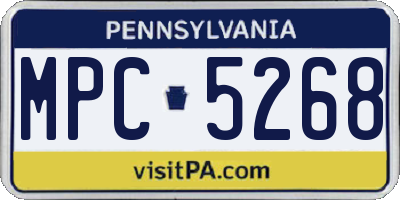 PA license plate MPC5268